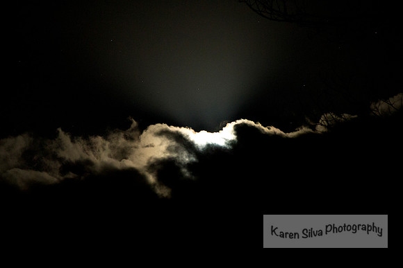 Moonlit Darkness Nighttime in Hawaii